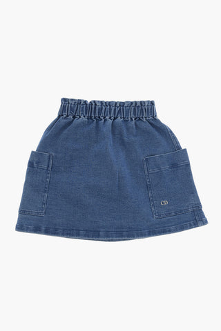 Gonna in Denim con Elastico in Vita