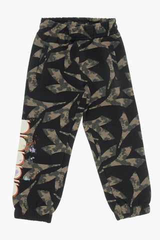 Joggers Camouflage con Elastico in Vita