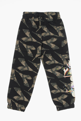 Joggers Camouflage con Elastico in Vita
