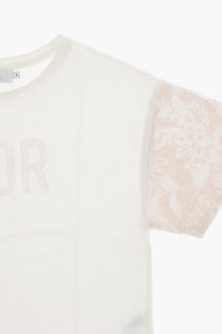 Crewneck T-Shirt with Sequin Sleeves