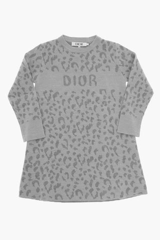 Animal Patterned Crew-neck Dress