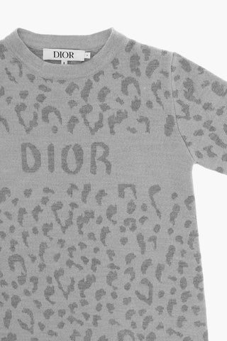 Animal Patterned Crew-neck Dress