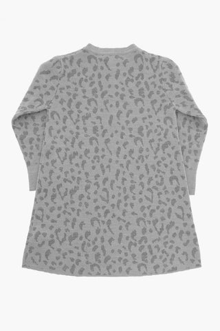 Animal Patterned Crew-neck Dress
