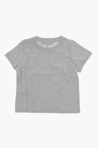 Solid Color Crew-neck T-Shirt with Printed Logo