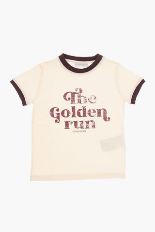 Cotton Crew-neck T-shirt with Contrast Edges