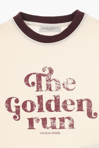 Cotton Crew-neck T-shirt with Contrast Edges
