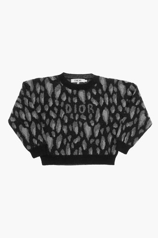 Animal Patterned Crew-neck Sweater
