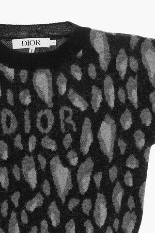 Animal Patterned Crew-neck Sweater