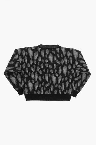 Animal Patterned Crew-neck Sweater