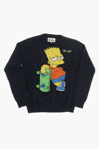 THE SIMPSONS Wool Blend Crew-neck Sweater with Embroidery