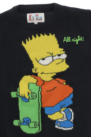 THE SIMPSONS Wool Blend Crew-neck Sweater with Embroidery