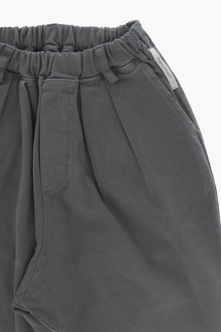 Cotton Pants with Double Pleat