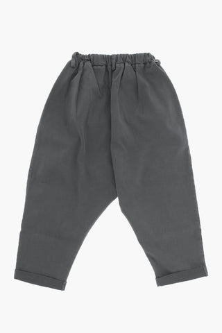 Cotton Pants with Double Pleat
