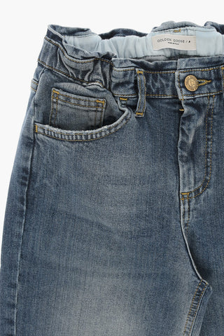 Wide Leg Cotton Stretch Jeans
