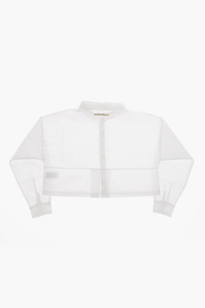 Cotton Poplin Shirt with Italian Collar