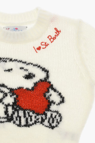 PEANUTS Crew-Neck Sweater with Embroidery and Rhinestone
