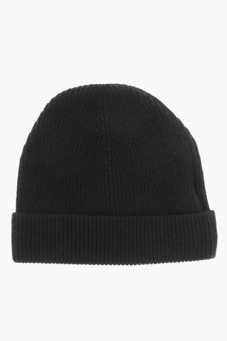 Ribbed Beanie with Embroidered Logo