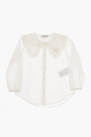 Blusa BOXY In Popeline di Cotone