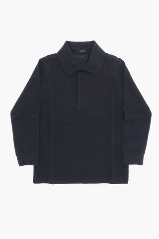 Long Sleeve Polo Shirt with 3-Buttons