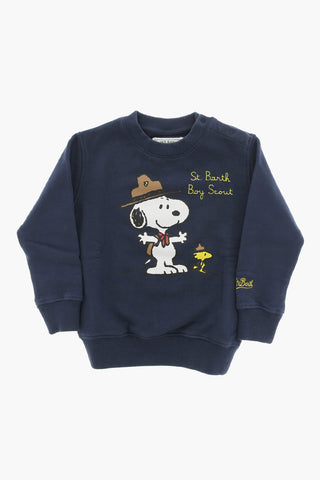 PEANUTS Cotton Crew-neck Sweatshirt