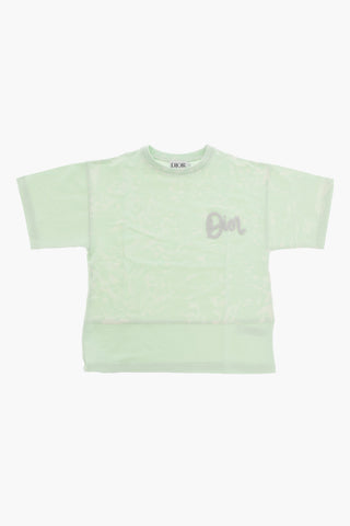 Tie-Dye Effect Crew-neck T-Shirt with Embroidered Logo