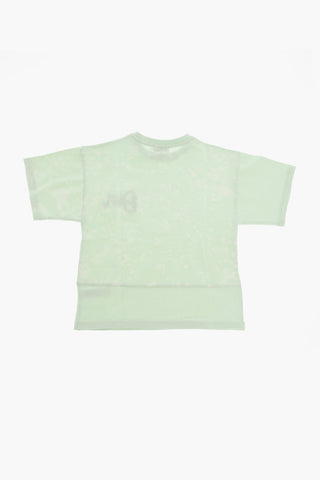 Tie-Dye Effect Crew-neck T-Shirt with Embroidered Logo