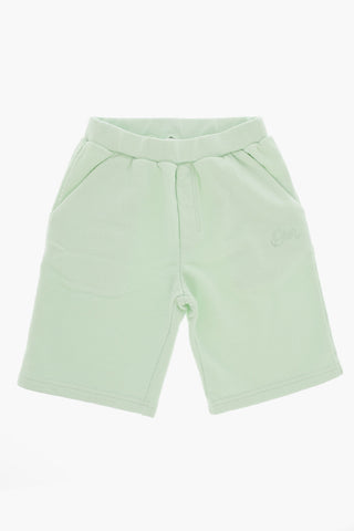 Solid Color Sweat Shorts with Embroidered Logo