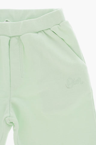 Solid Color Sweat Shorts with Embroidered Logo