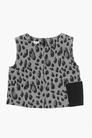 Sleeveless Animal Print Top