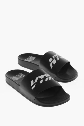 VTMNTS Sliders in Gomma BARCODE con Logo Stampato