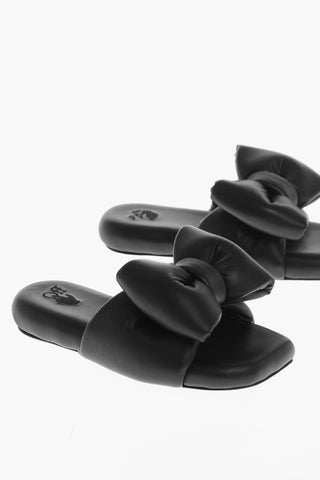 Padded Leather Bow Sliders