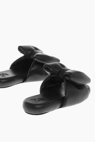 Padded Leather Bow Sliders