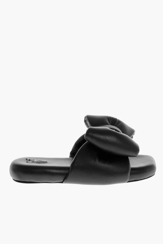 Padded Leather Bow Sliders