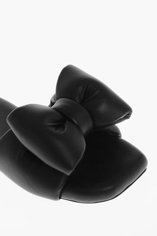 Padded Leather Bow Sliders