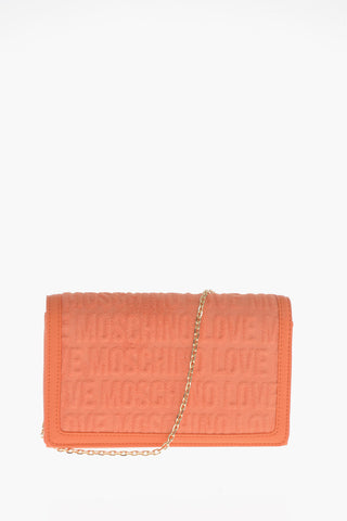 LOVE Terry-Cotton Shoulder Bag with Embossed Logo