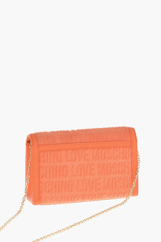 LOVE Terry-Cotton Shoulder Bag with Embossed Logo