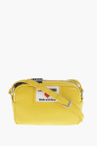 LOVE Solid Color Crossbody Bag with Logoed Details