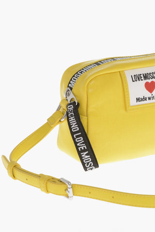 LOVE Solid Color Crossbody Bag with Logoed Details