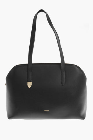 leather BLOCK tote bag with 3 Compartment