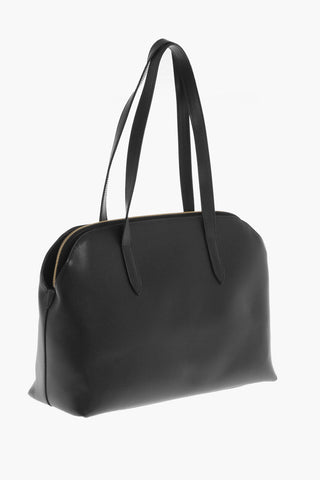 leather BLOCK tote bag with 3 Compartment