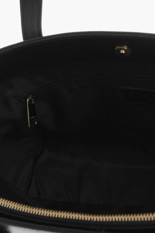 leather BLOCK tote bag with 3 Compartment