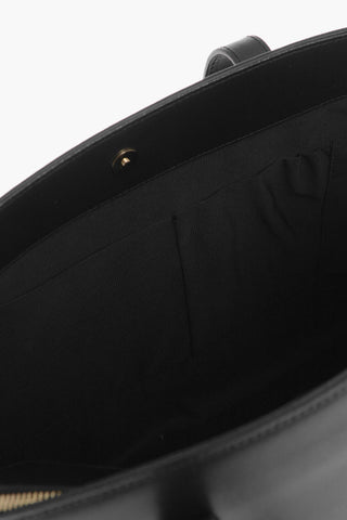leather BLOCK tote bag with 3 Compartment