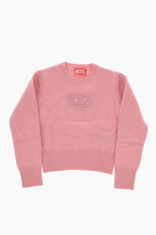 RED TAG Maglia Girocollo KAREESA in Tinta Unita con Logo Oval-D
