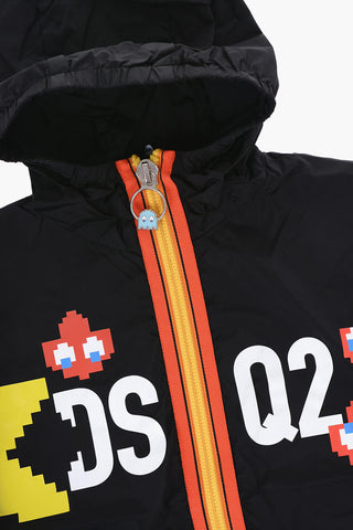 PAC-MAN Nylon Windbreaker Jacket With Hood