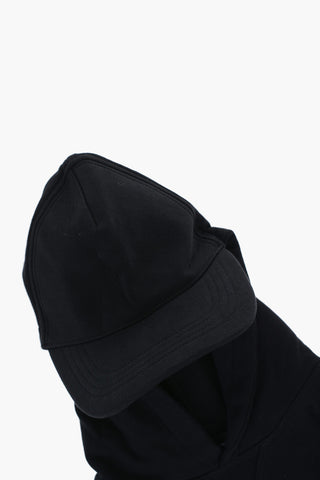Solid-Color Hoodie with Visor
