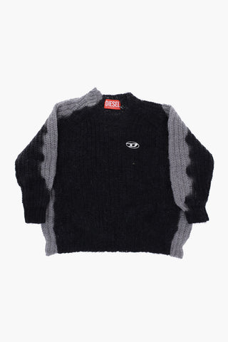 Zweifarbiger Rundhalspullover KOSIMO aus Mischwolle