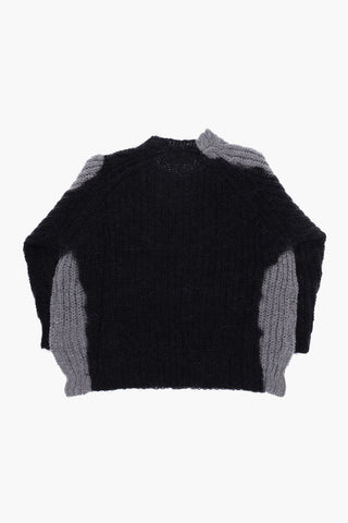 Zweifarbiger Rundhalspullover KOSIMO aus Mischwolle