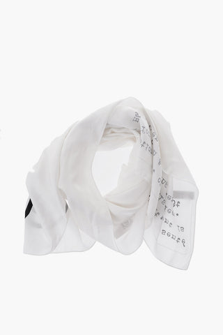 MM6 Solid Color Foulard with Print