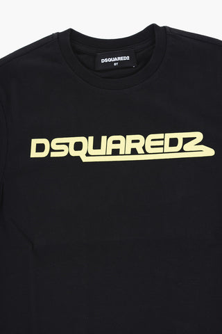 Solid Color RELAX Crew-neck T-Shirt with Contrasting Logo