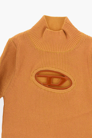 RED TAG Rippenpullover aus Lurex KMARCELLA mit Cut-Out-Detail